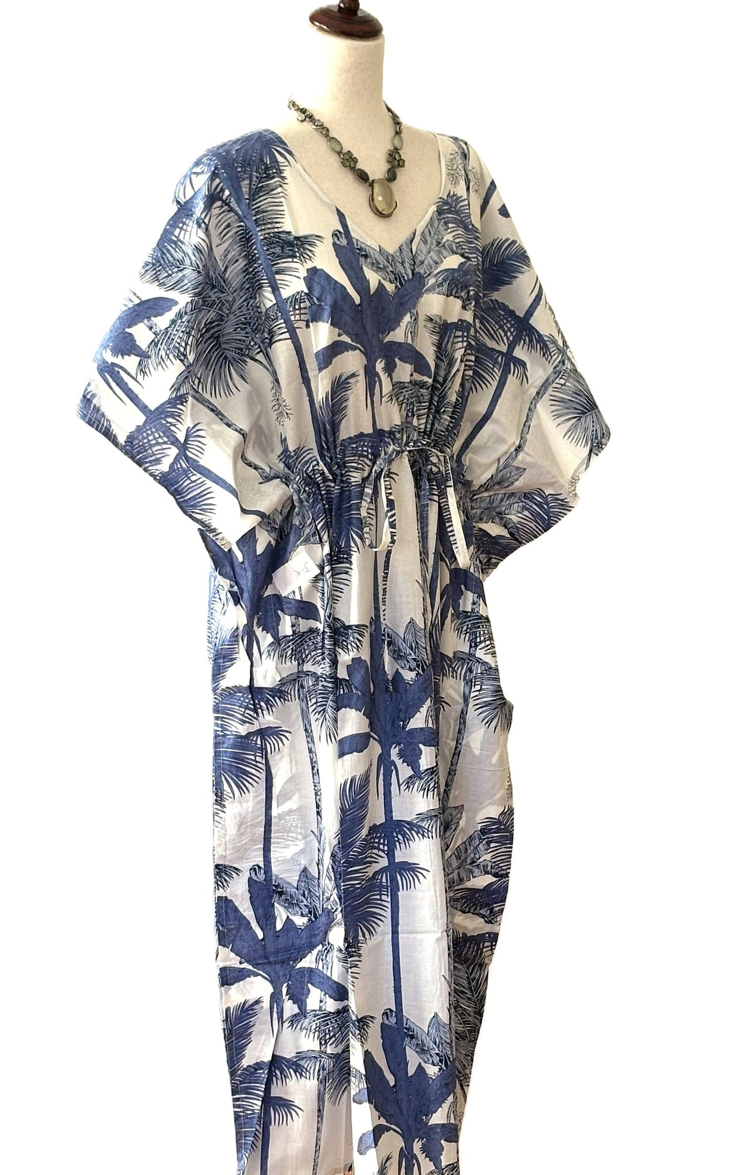 Maxi Tunnel Empire Caftan Is "Uptown Chic". (Navy)