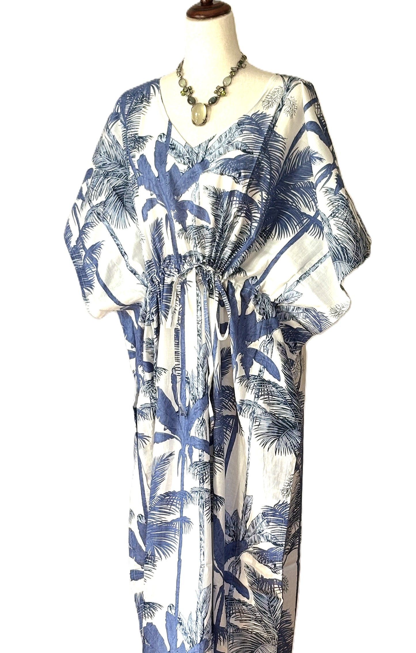 Maxi Tunnel Empire Caftan Is "Uptown Chic". (Navy)