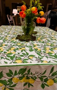 Classic Lemon Grove Tablecloth