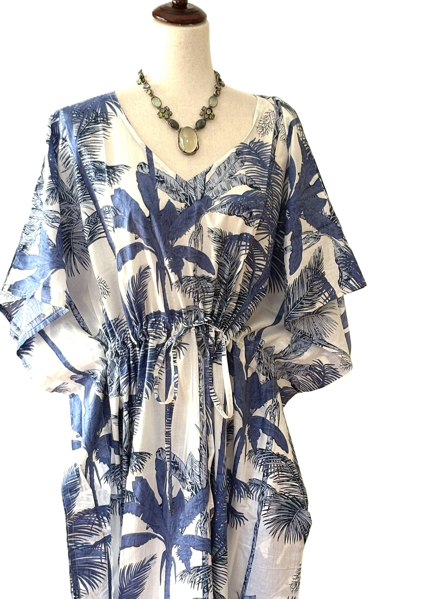 Maxi Tunnel Empire Caftan Is "Uptown Chic". (Navy)