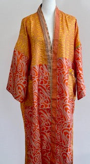 Luxury Print Silk Kimono Raises the Temperature