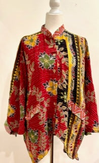 Kantha Cotton Embroidered Tunic: Best Seller (Mini Print)