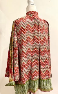 Kantha Cotton Embroidered Tunic: Best Seller (Mini Print)