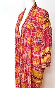 Luxury Print Silk Kimono Duster Brightens the Day