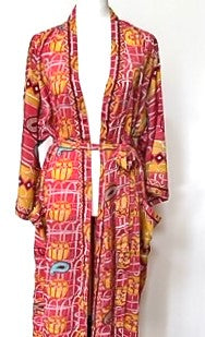 Luxury Print Silk Kimono Duster Brightens the Day