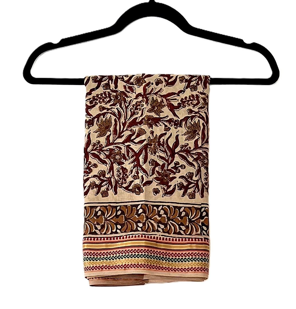Summer Essentials: Block Printed Sarongs and Pareos (Neutrals)