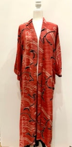 Luxury Print Silk Kimono Duster Dress is Sophisticated (Abstract)
