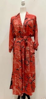Luxury Print Silk Kimono Duster Dress is Sophisticated (Abstract)