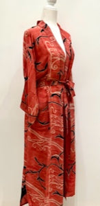 Luxury Print Silk Kimono Duster Dress is Sophisticated (Abstract)