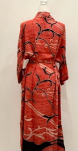 Luxury Print Silk Kimono Duster Dress is Sophisticated (Abstract)