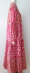 Kantha Cotton Embroidered Tunic: Best Seller (Orange)