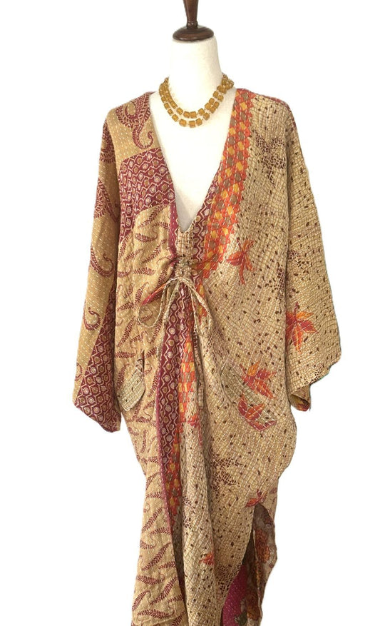 Pareo Kantha Moondance Muu  (Cotton Midi) Tan