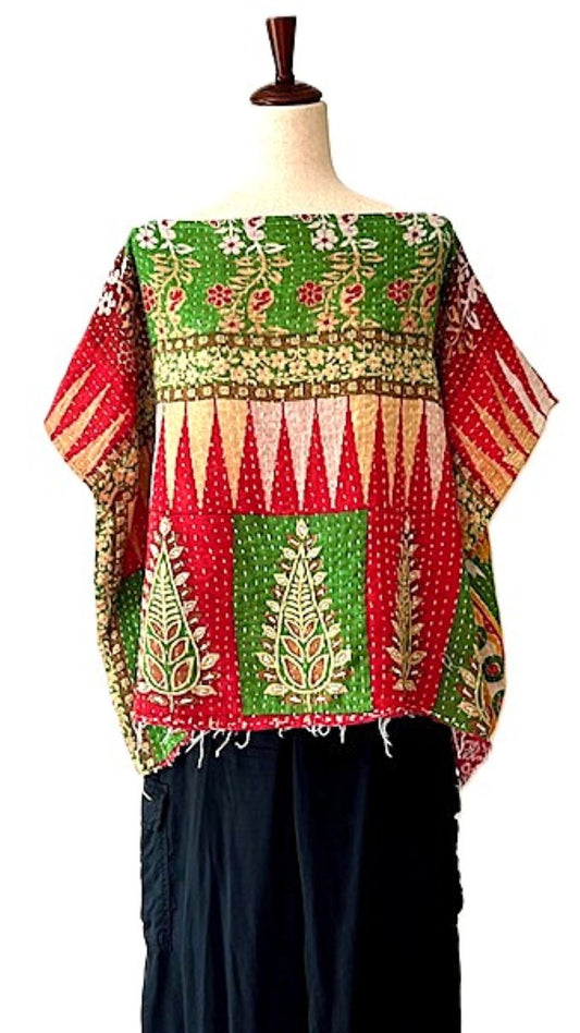 Kantha Bae OG Crop Top Offers Limitless Options. Fully Reversible 4 Ways. (Red)