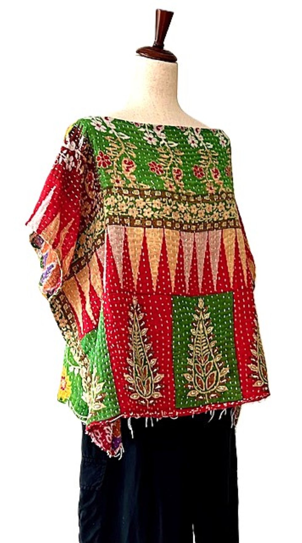Kantha Bae OG Crop Top Offers Limitless Options. Fully Reversible 4 Ways. (Red)