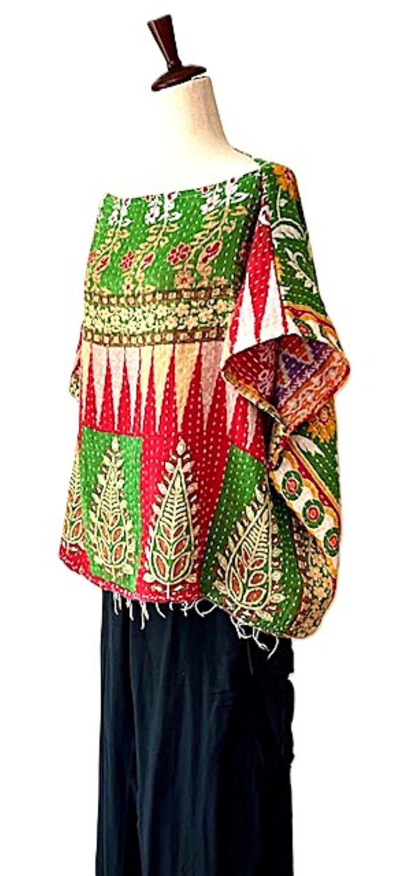 Kantha Bae OG Crop Top Offers Limitless Options. Fully Reversible 4 Ways. (Red)