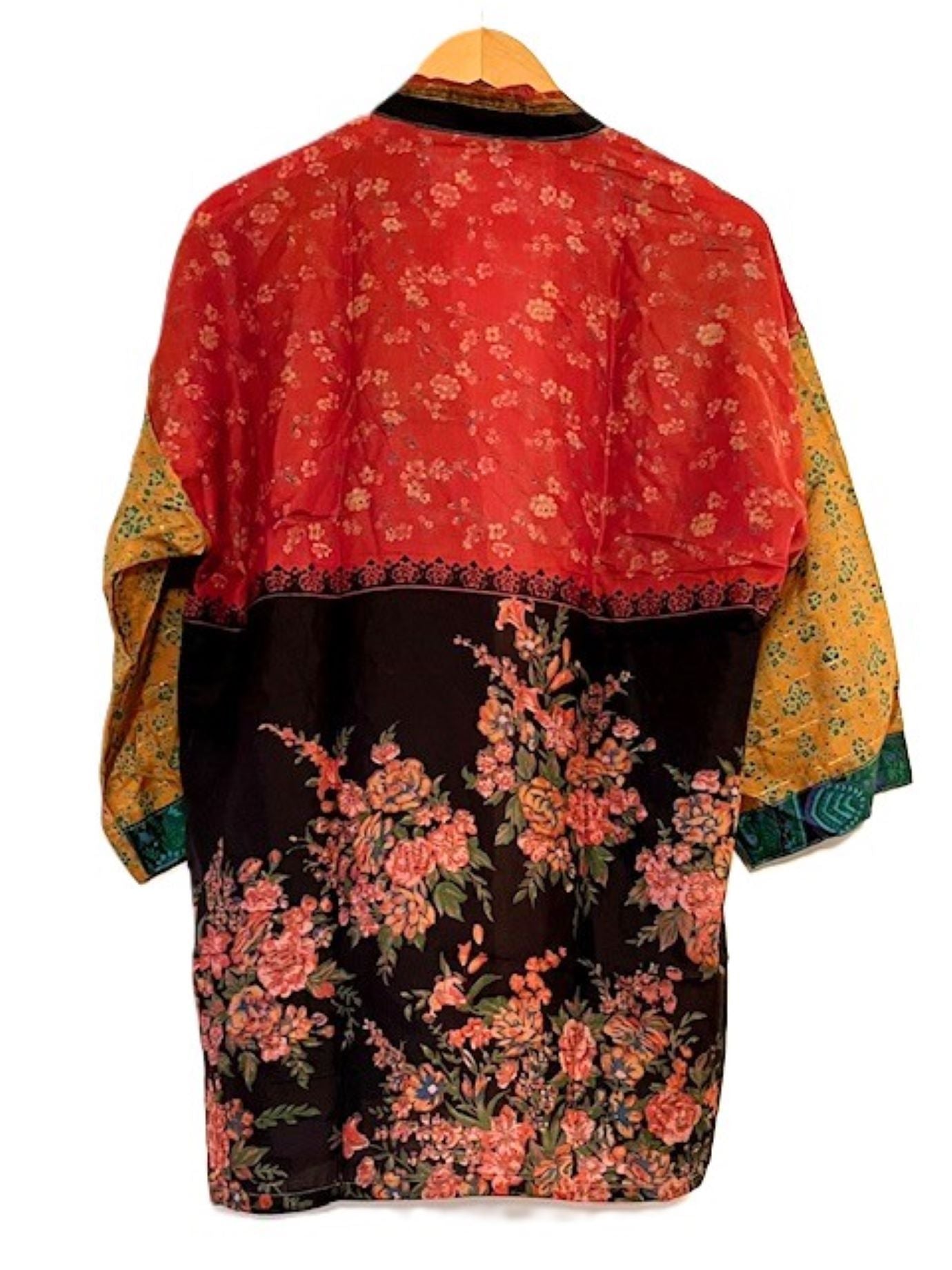 The Accessory In Demand, The Short Silk Kimono Jacket. Fashionable and Elegant. (Green)