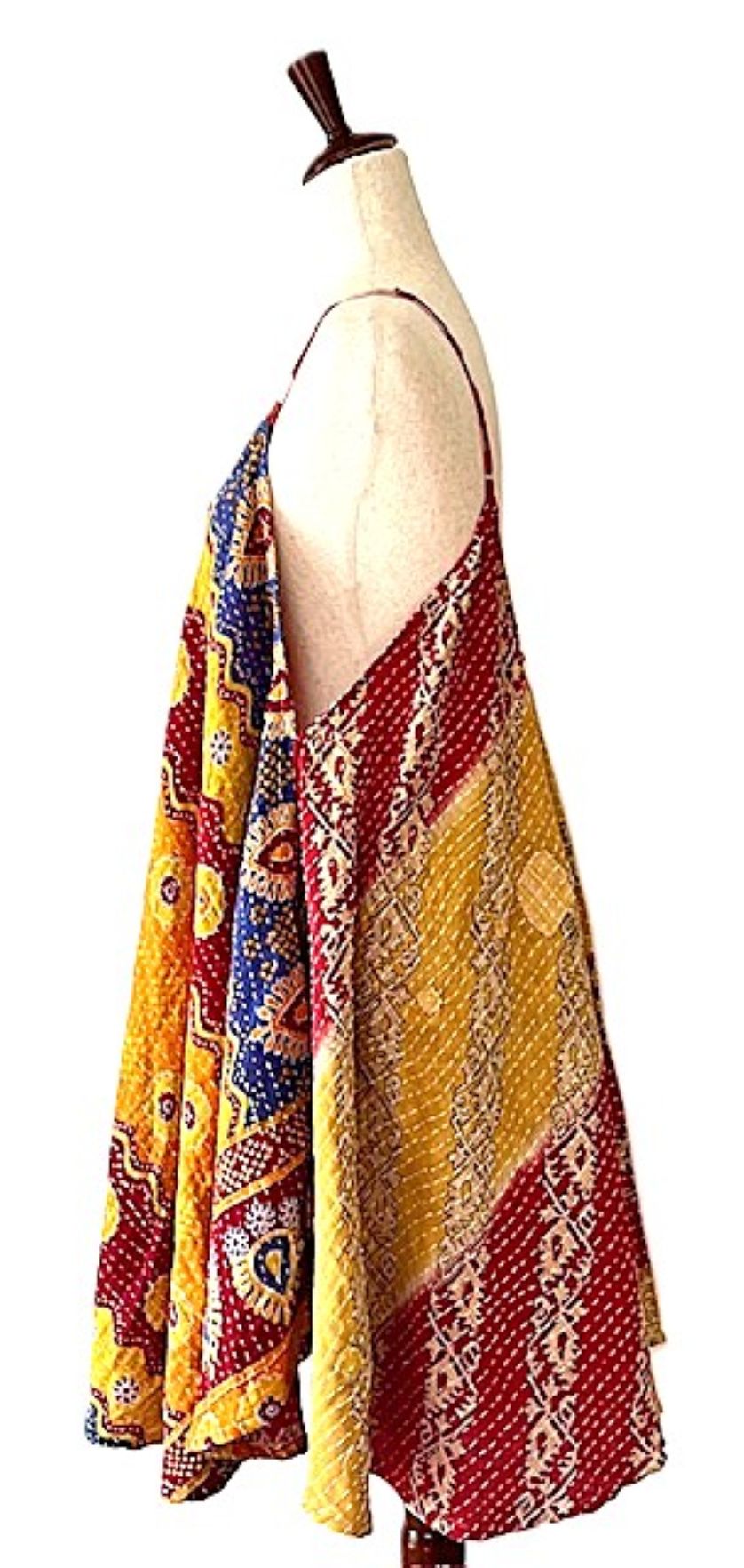 Kantha Bae Moonchild Mini Sundress Is A Fashion Win!  (Red Mustard)
