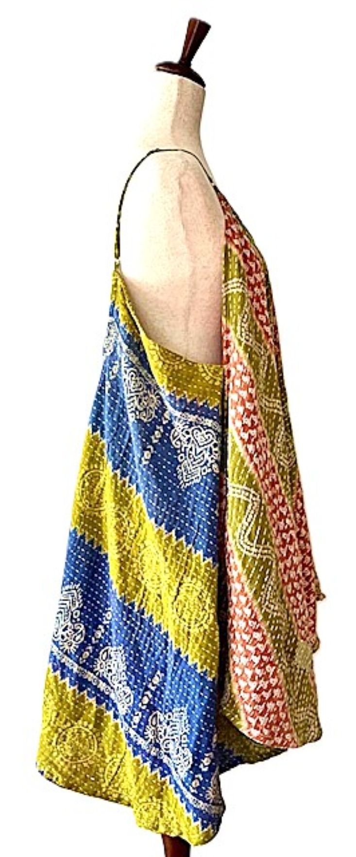 Kantha Bae Moonchild Mini Sundress Is A Fashion Win!  (Olive Blue)