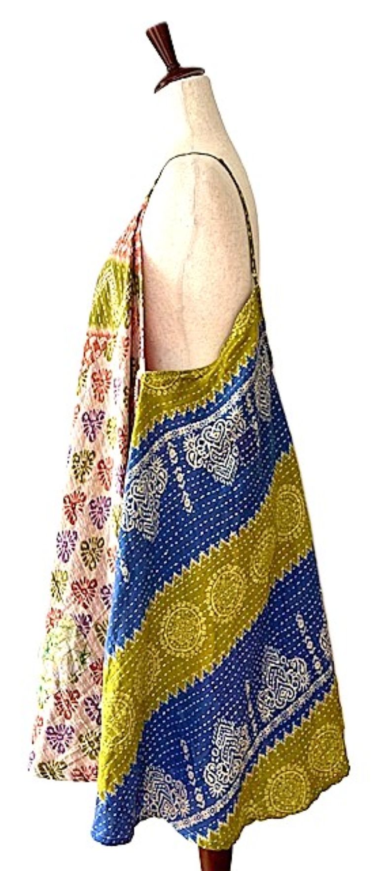 Kantha Bae Moonchild Mini Sundress Is A Fashion Win!  (Olive Blue)