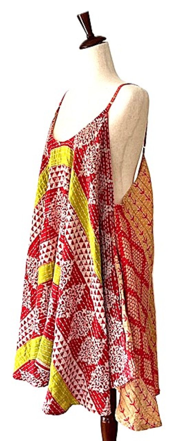 Kantha Bae Moonchild Mini Sundress Is A Fashion Win!  (Red)