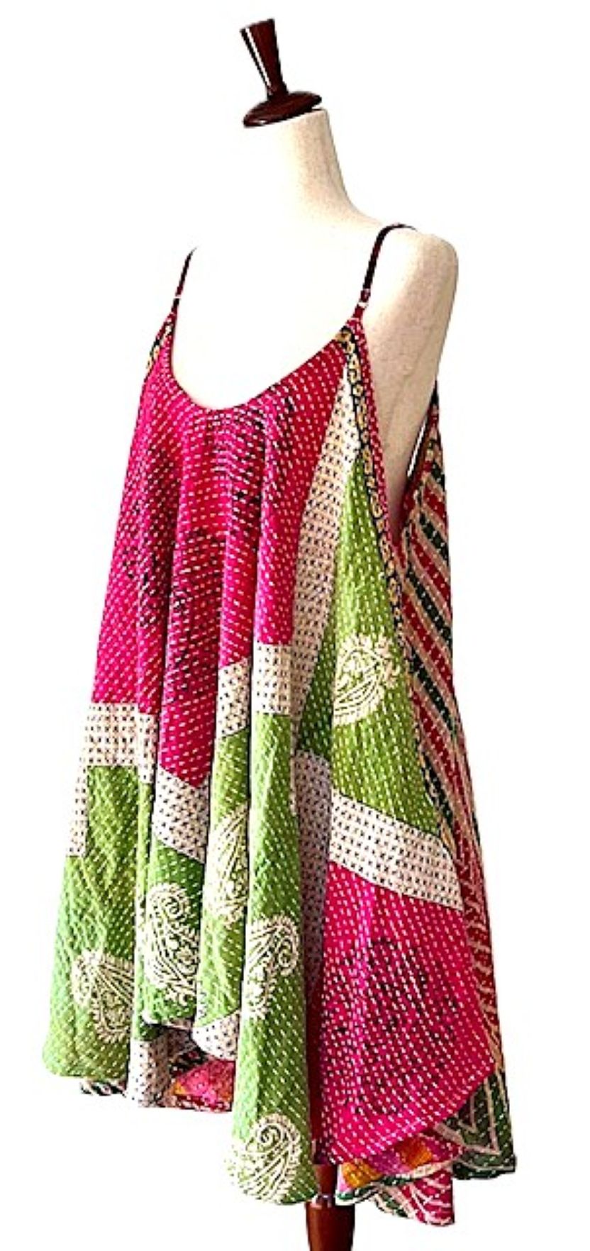 Kantha Bae Moonchild Mini Sundress Is A Fashion Win!  (Purple Olive)