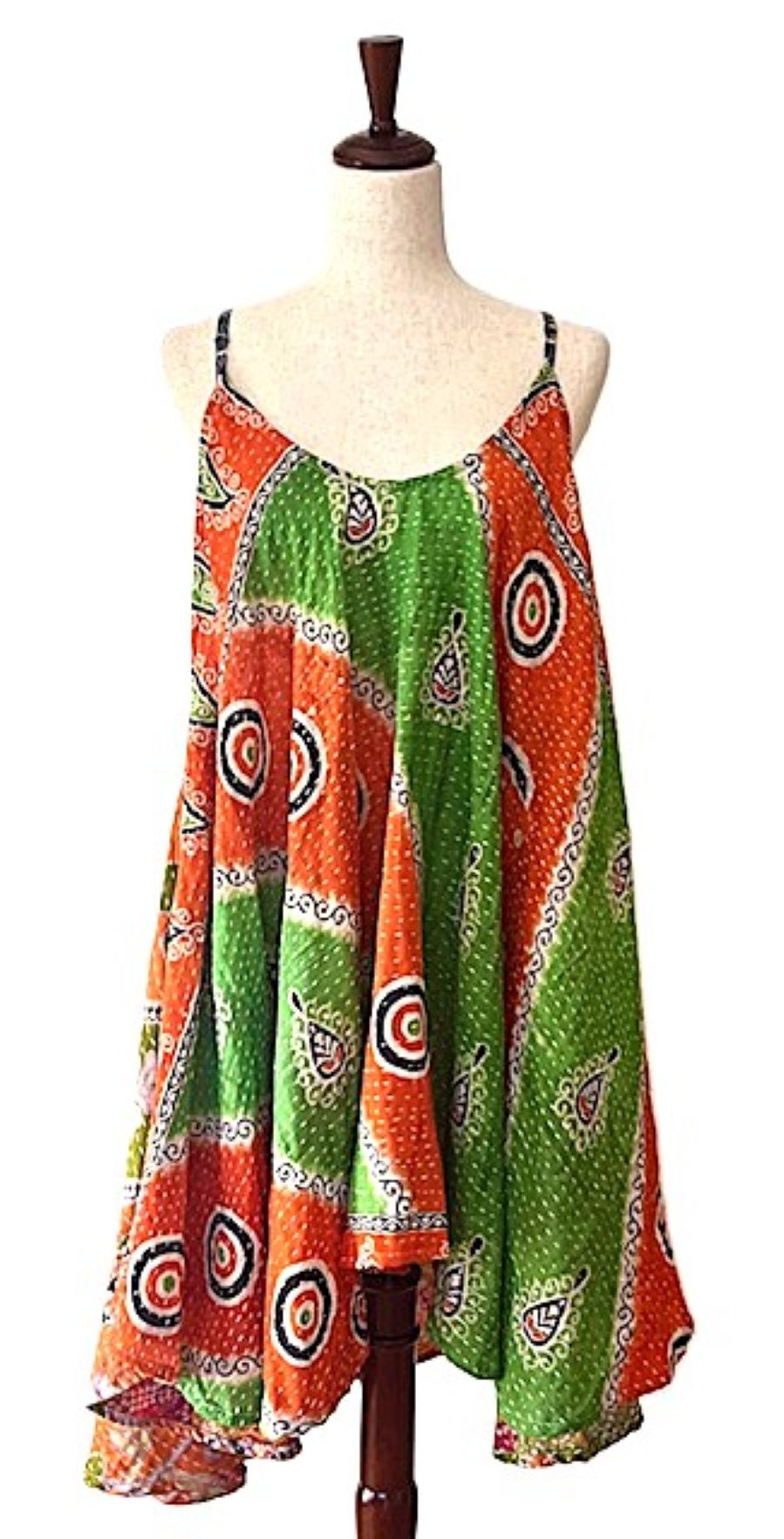 Kantha Bae Moonchild Mini Sundress Is A Fashion Win!  (Emerald  Red)