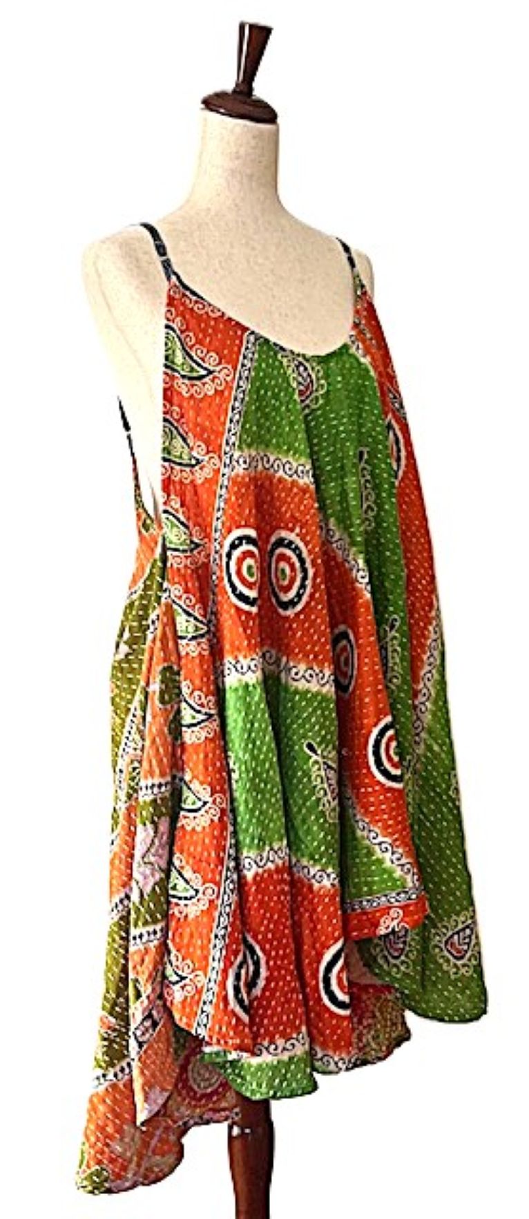 Kantha Bae Moonchild Mini Sundress Is A Fashion Win!  (Emerald  Red)