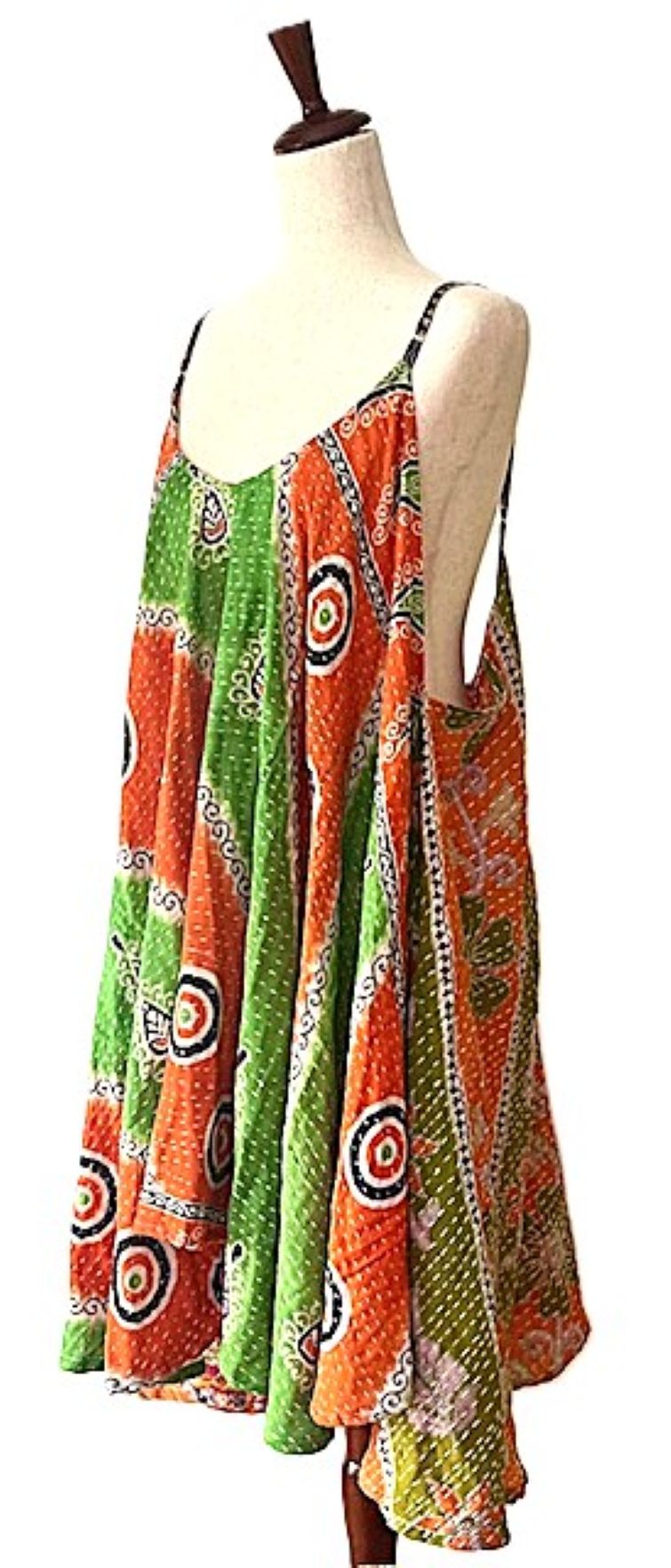 Kantha Bae Moonchild Mini Sundress Is A Fashion Win!  (Emerald  Red)