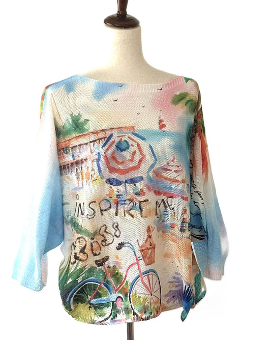 Italian Knit Sweater: Summer Inspiration, Cool, Light Weight