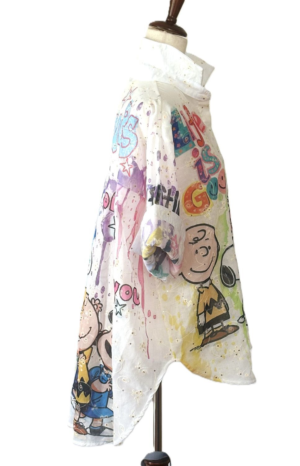 Tops: Italian One Size Pop Cartoon Graphic Cotton Shirt, "Life is Good."
