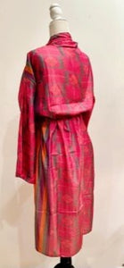 Silk Kimono Duster Mixed Print (Pink Sherbert)