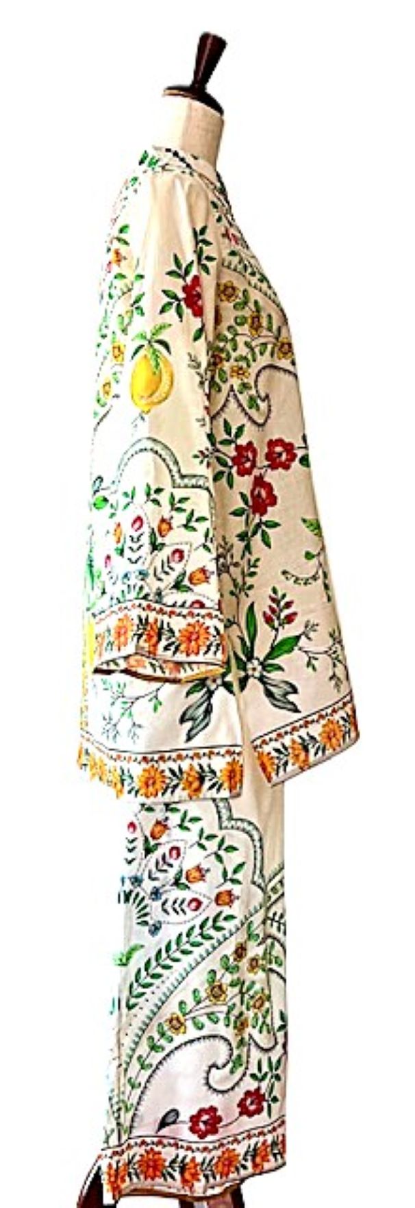 Standout Tunic Pants Set With Engineered Border Detailing. (Floral)