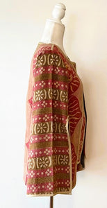 Kantha Embroidered Jacket With European Styling: Gorgeous (Abstract)