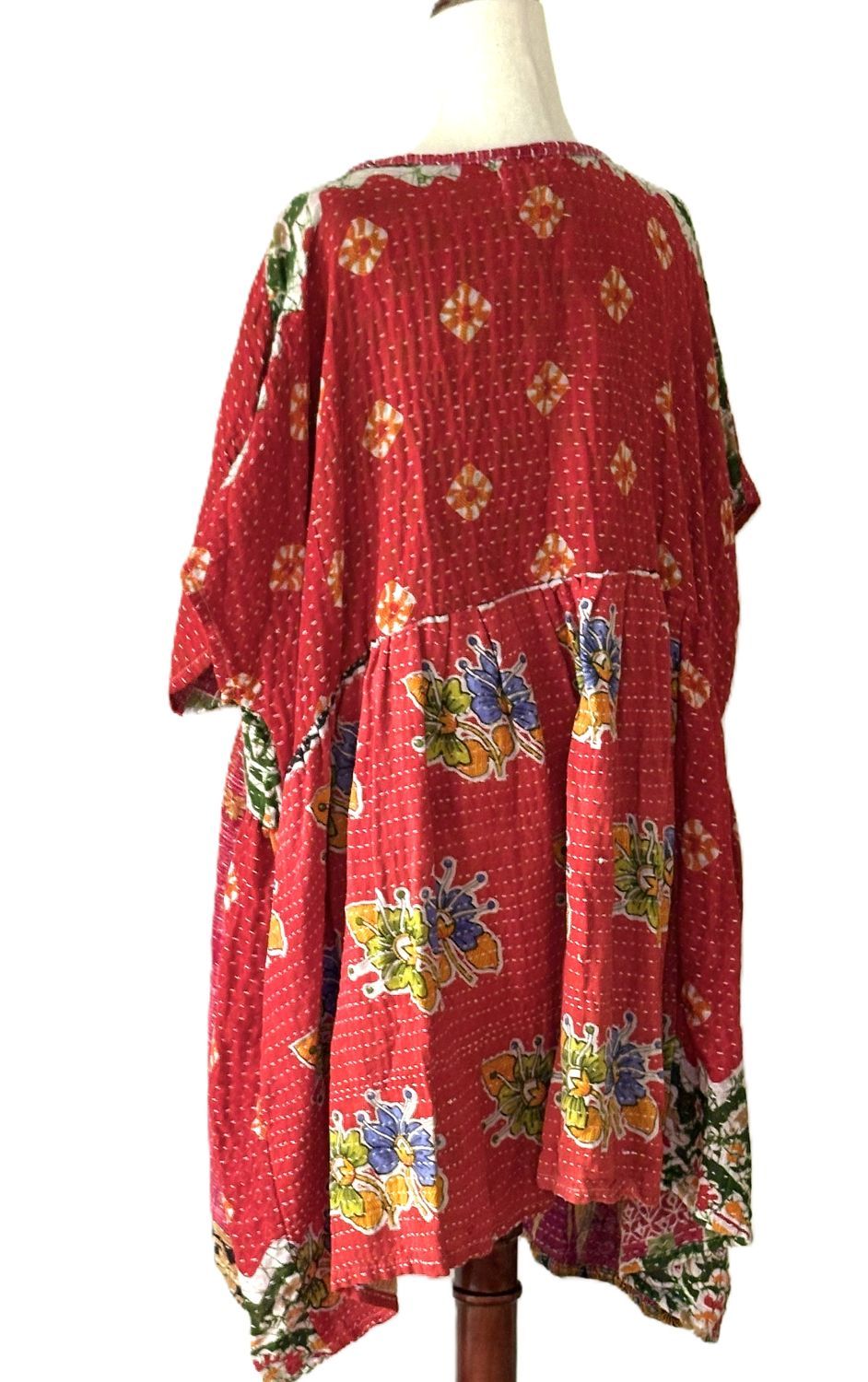 Kantha Bae Daydreamer Mini Dress. Comfortable, Soft, and Very Chic (Red)