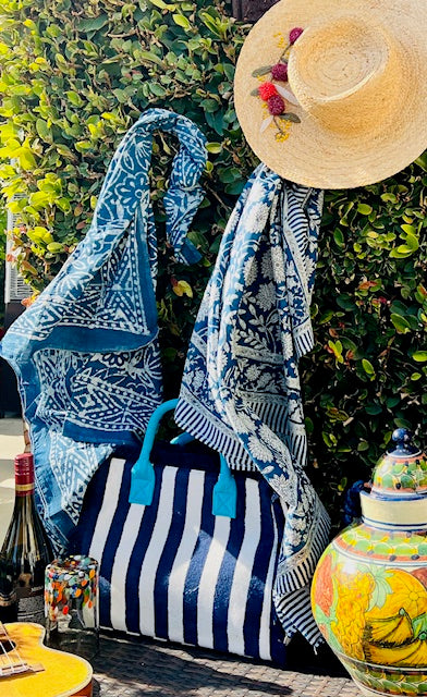Summer Essentials: Block Printed Sarongs and Pareos (Indigo)