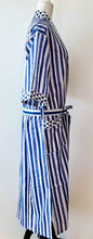 Best Seller: Short Cotton Striped Cotton Kimono Duster (Navy Stripe)