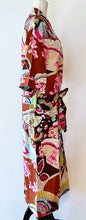 Bright Abstract Block Print Kimono Robe Is Fresh and Colorful.