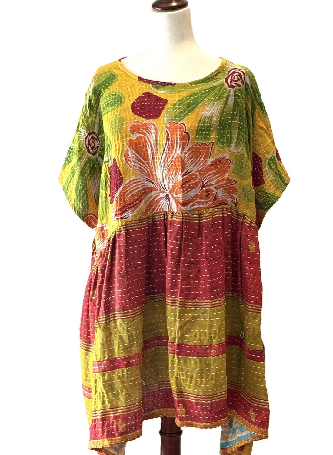 Kantha Bae Daydreamer Mini Dress. Comfortable, Soft, and Very Chic (Yellow)