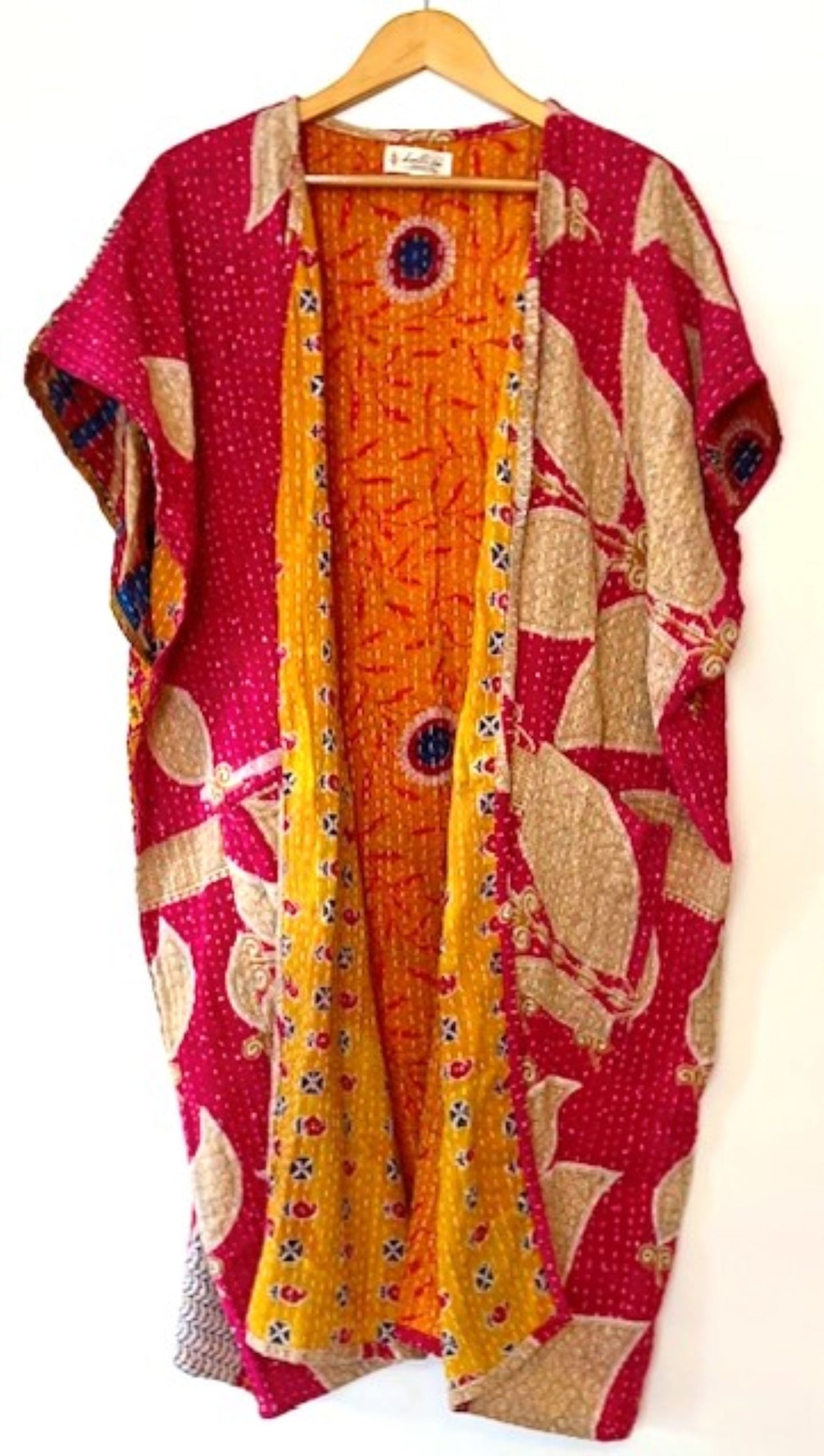 Kantha Bae Solstice Kimono, The Perfect Overwear Layer (Magenta)