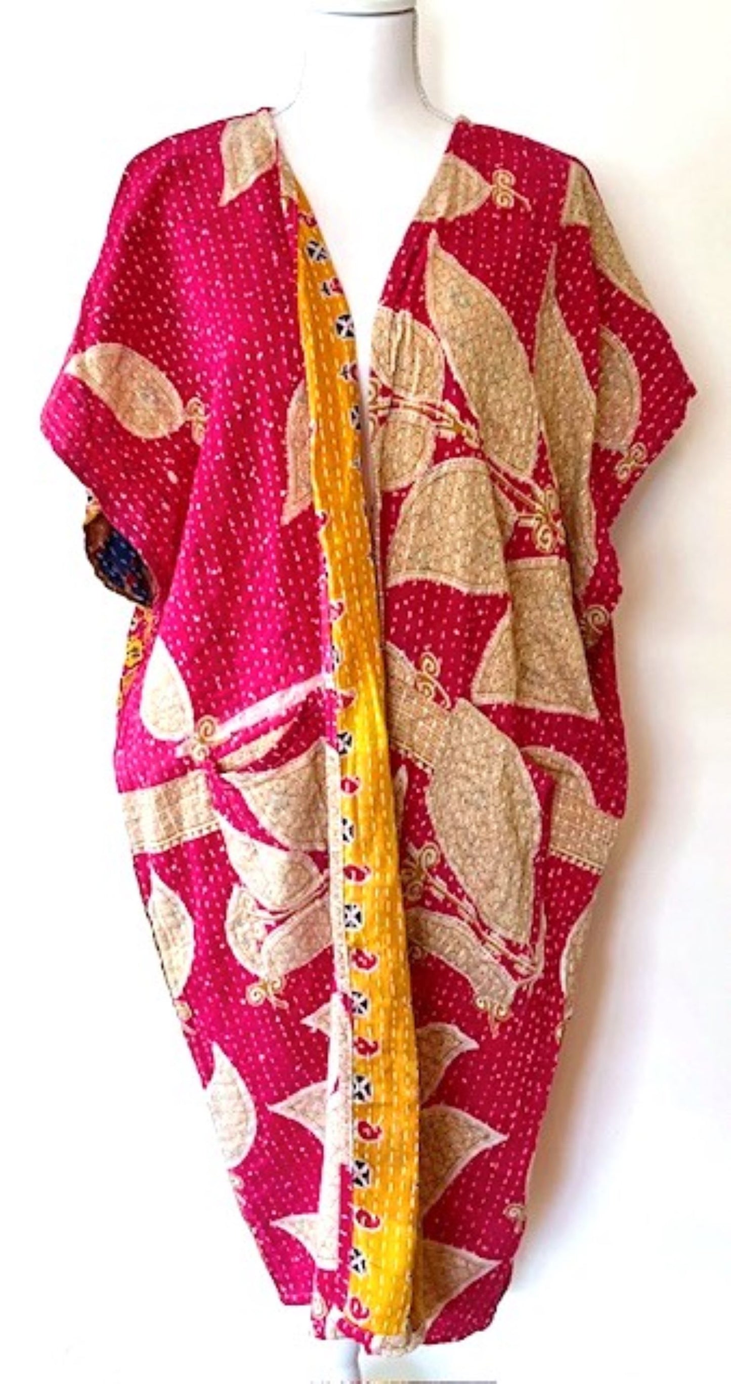 Kantha Bae Solstice Kimono, The Perfect Overwear Layer (Magenta)