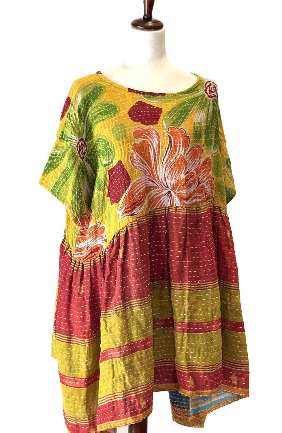 Kantha Bae Daydreamer Mini Dress. Comfortable, Soft, and Very Chic (Yellow)