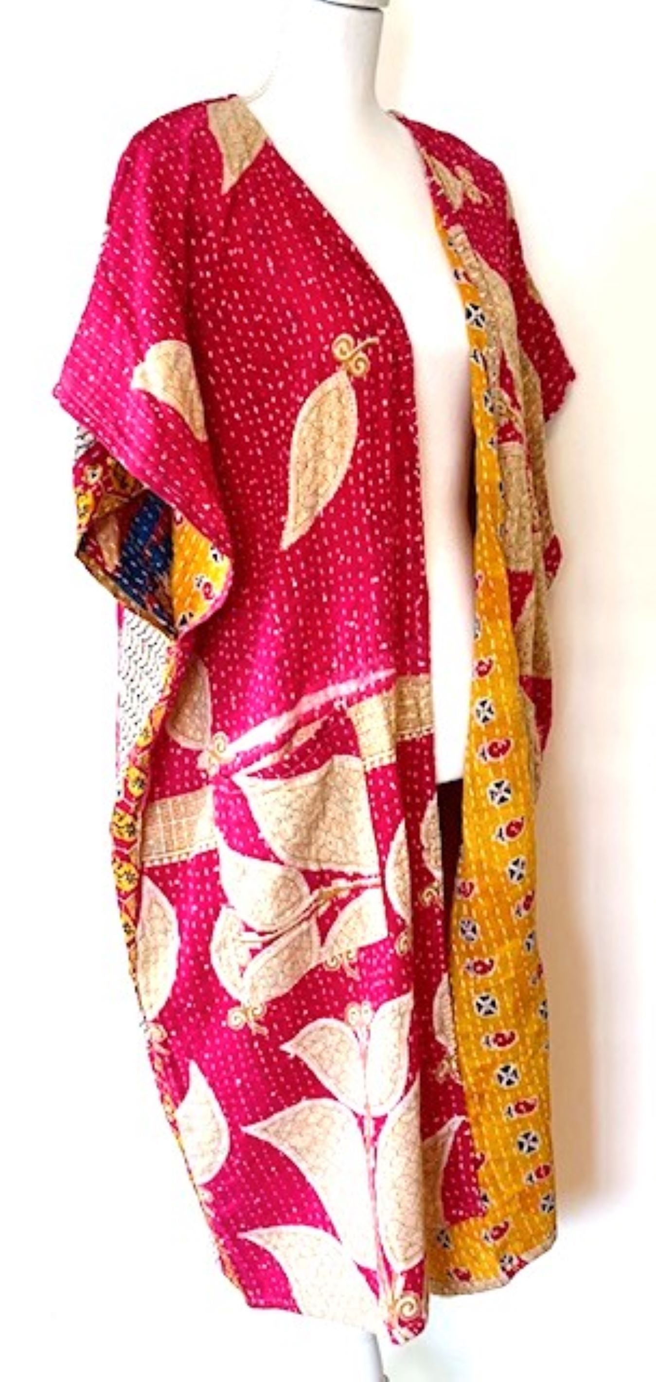 Kantha Bae Solstice Kimono, The Perfect Overwear Layer (Magenta)