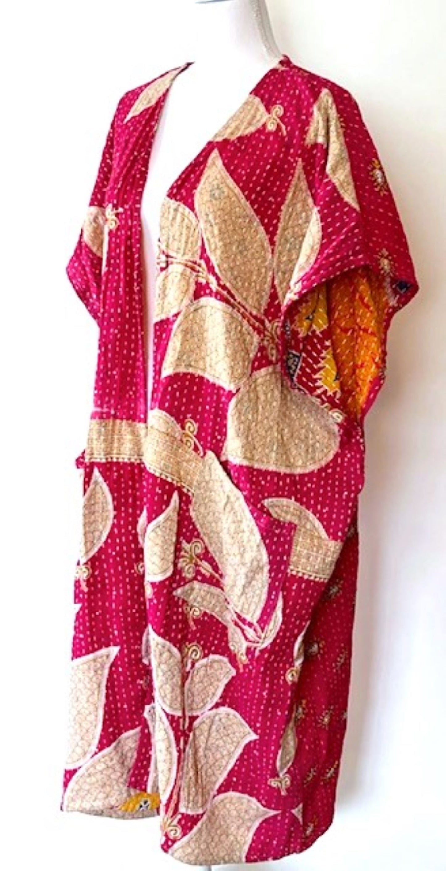 Kantha Bae Solstice Kimono, The Perfect Overwear Layer (Magenta)