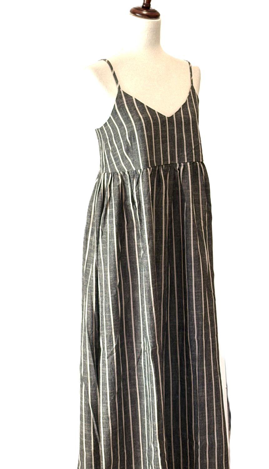 Dresses, Stripe Pattern Maxi Strappy Minimalistic