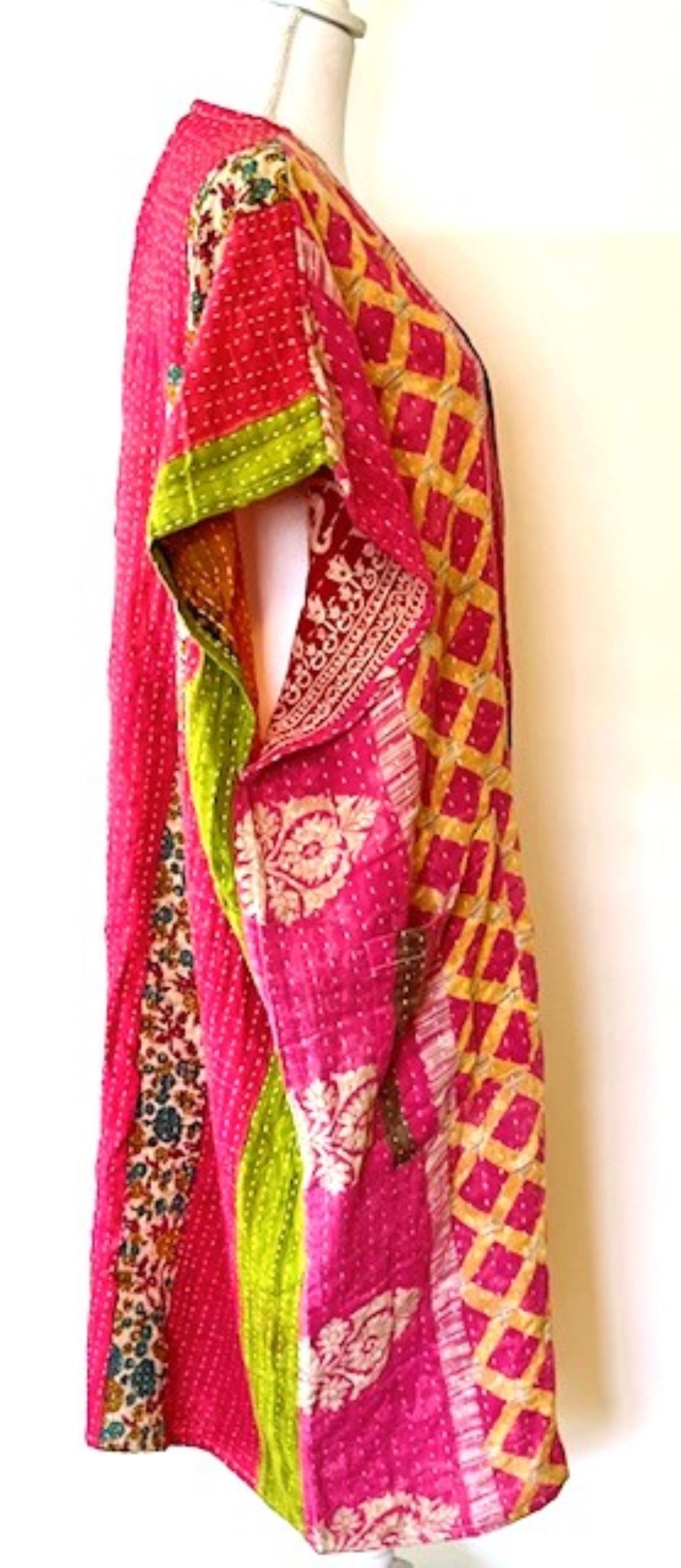 Kantha Bae Solstice Kimono, The Perfect Overwear Layer (Mixed Pink)