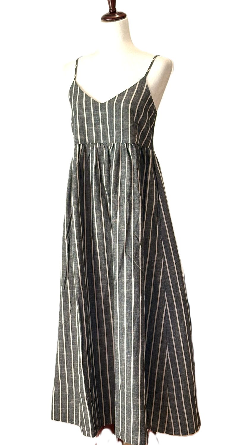 Dresses, Stripe Pattern Maxi Strappy Minimalistic