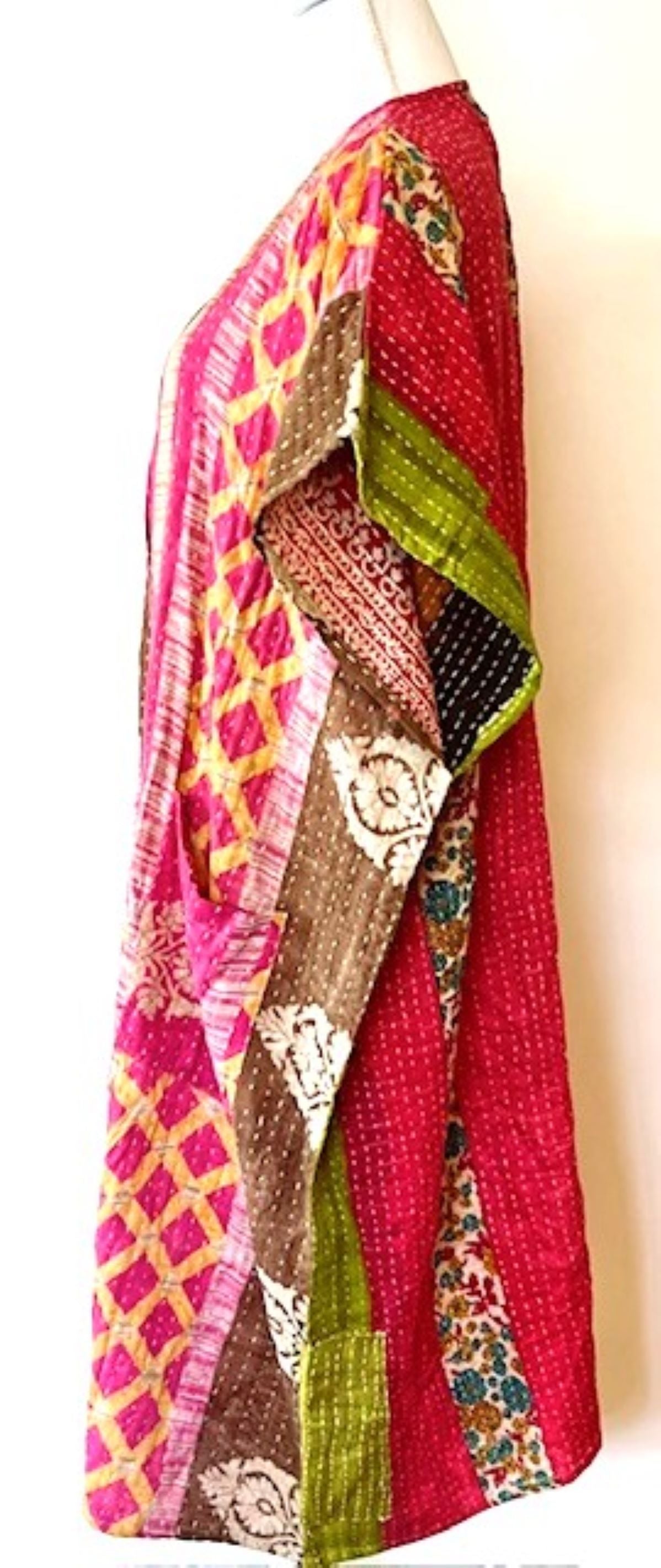 Kantha Bae Solstice Kimono, The Perfect Overwear Layer (Mixed Pink)