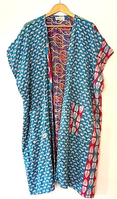 Kantha Bae Solstice Kimono, The Perfect Overwear Layer (Turquoise)