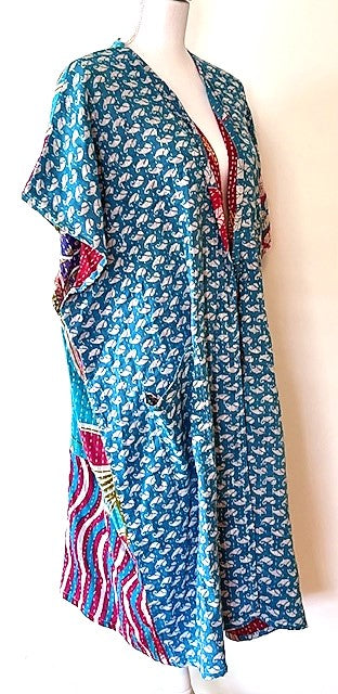 Kantha Bae Solstice Kimono, The Perfect Overwear Layer (Turquoise)