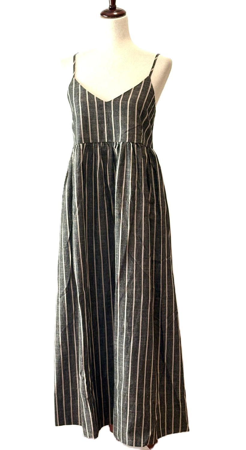 Dresses, Stripe Pattern Maxi Strappy Minimalistic